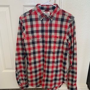 Men’s Fjallraven Skog Plaid Flannel Shirt size Medium Slim Fit